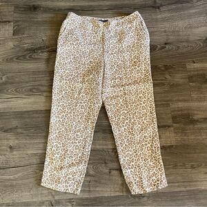 𝅺pendleton animal print woven linen cropped pants size 4P